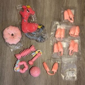 Puppy toys for Teething, Soft and Durable & Double finger tooth brush (6 count)